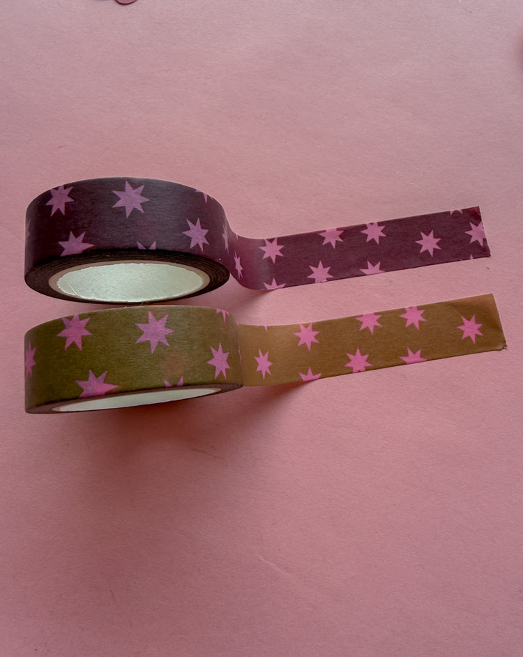 Green & Pink Twinkle Washi Tape