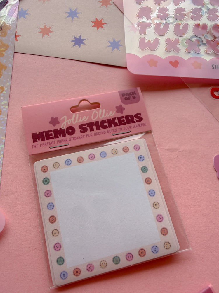 Buttons Memo Sticker Pack