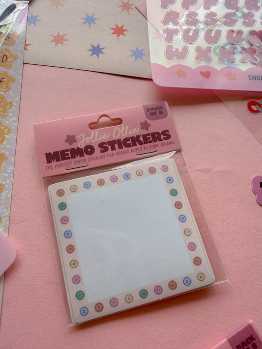 Buttons Memo Sticker Pack