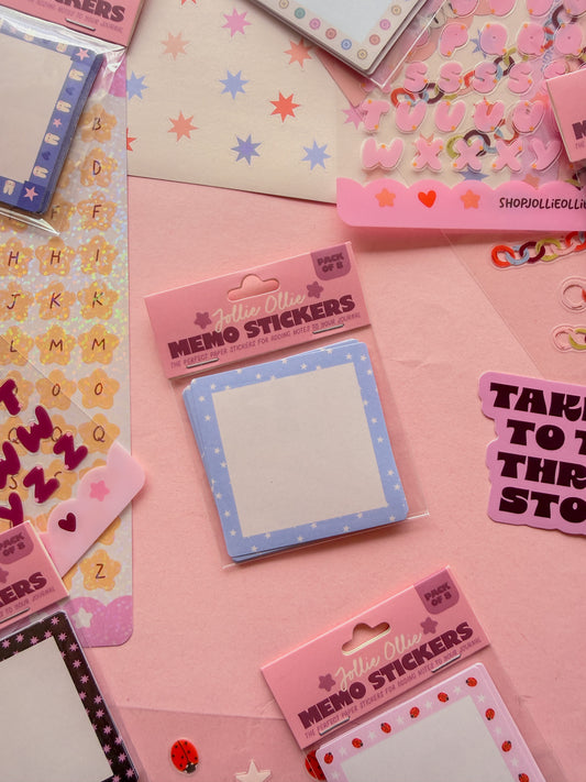 Blue Stars Memo Sticker Pack