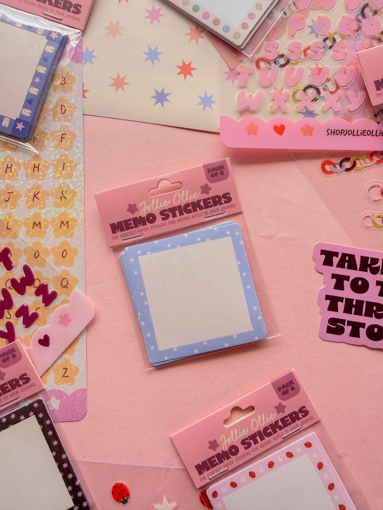 Blue Stars Memo Sticker Pack