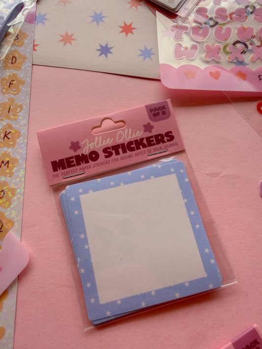 Blue Stars Memo Sticker Pack