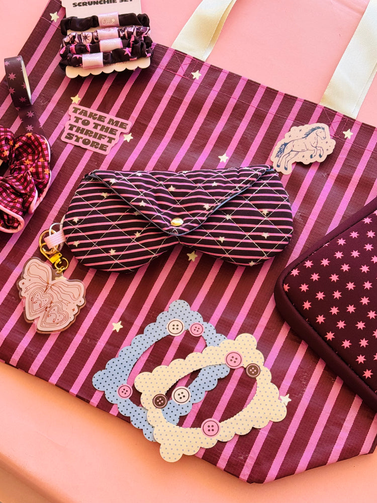 Maroon and Pink Glasses Sleeve
