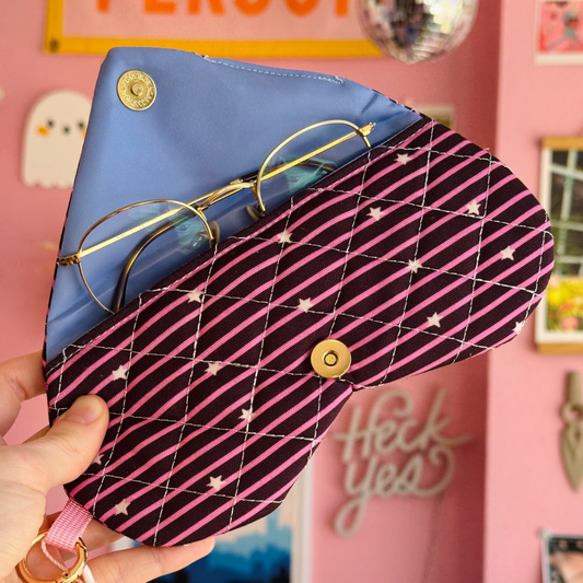 Maroon and Pink Glasses Sleeve
