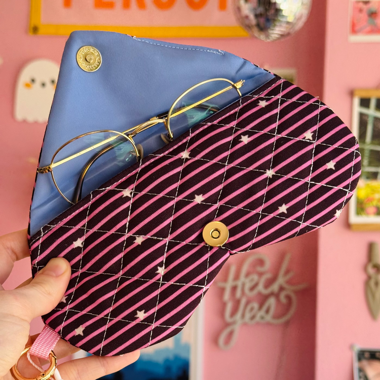 Maroon and Pink Glasses Sleeve