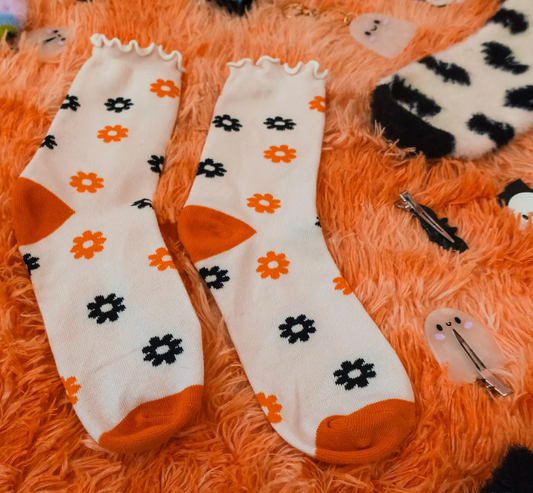 Halloween Flower Socks