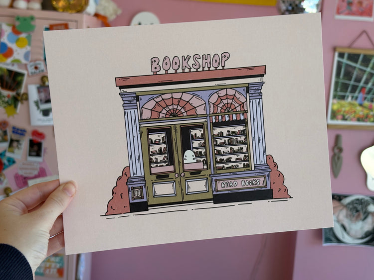 Bookstore Ghost 8x10 Print