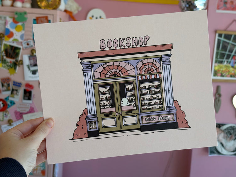 Bookstore Ghost 8x10 Print
