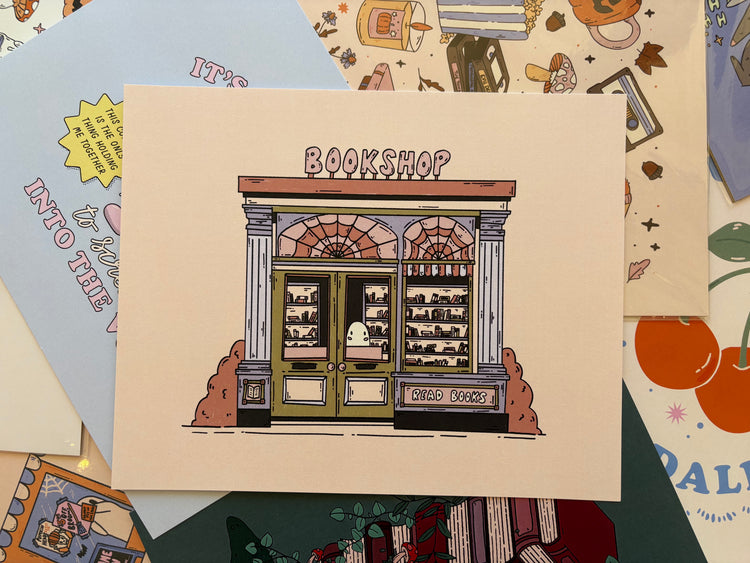 Bookstore Ghost 8x10 Print