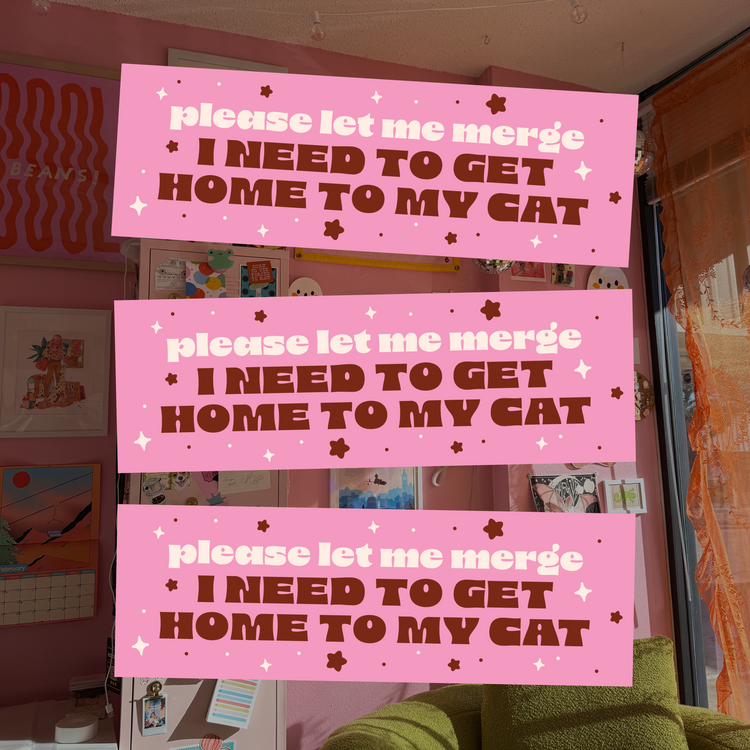 Home to My Cat MAGNETIC Bumper Sticker