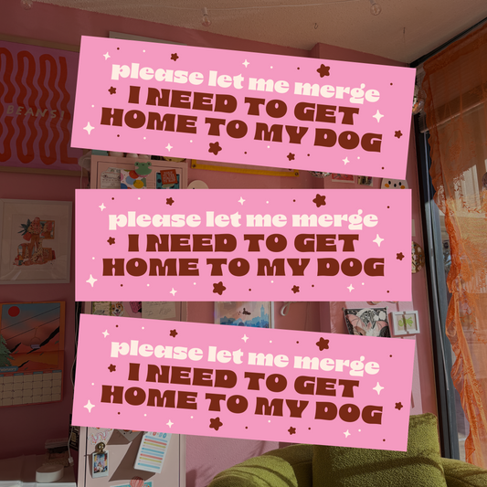 Home to My Dog MAGNETIC Bumper Sticker