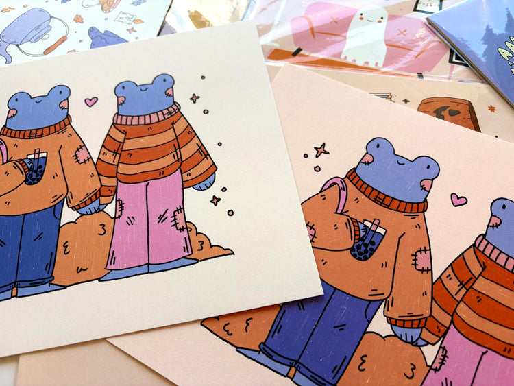 Froggie Friends Print