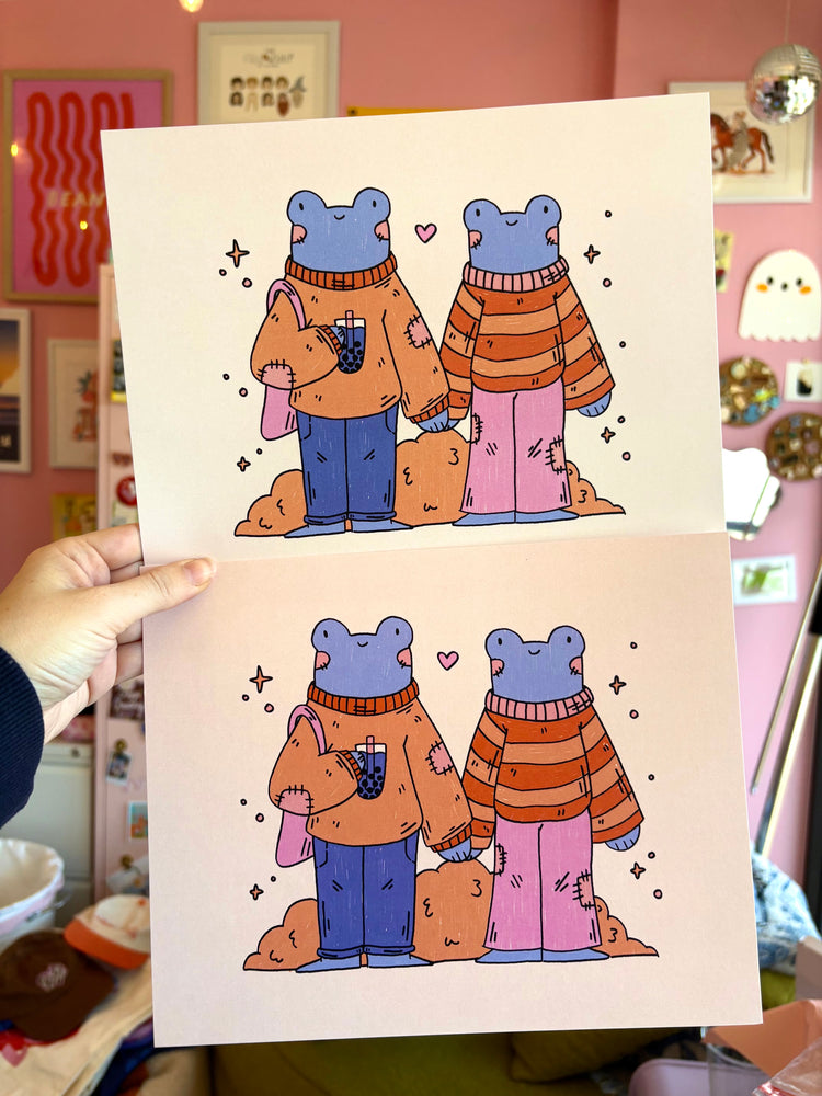 Froggie Friends Print