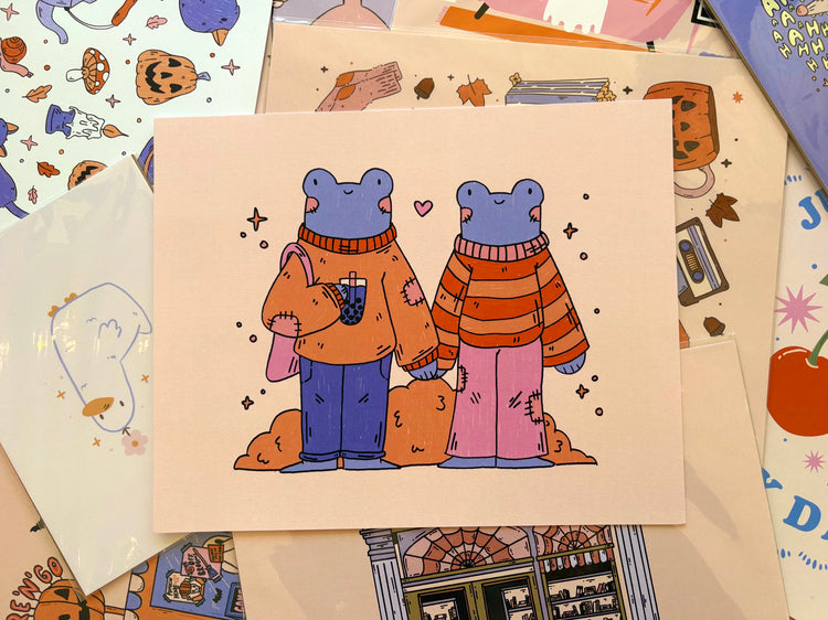 Froggie Friends Print