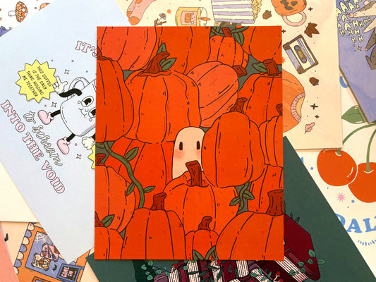 Pumpkin Patch Ghost 8x10 Print