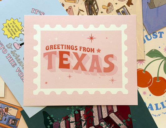 Greetings From Texas 8x10 Print