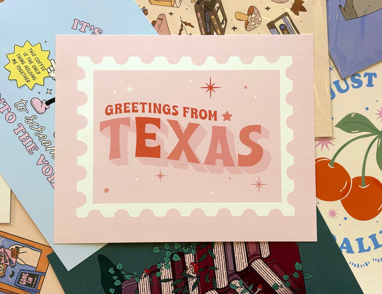 Greetings From Texas 8x10 Print