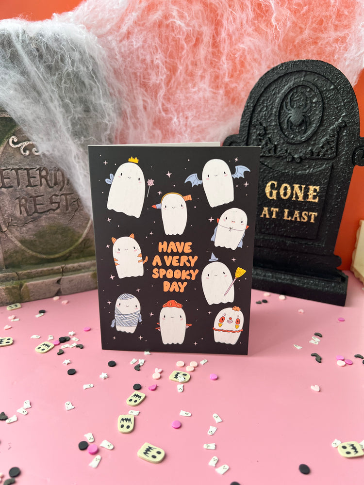 Ghostly Costumes Greeting Card