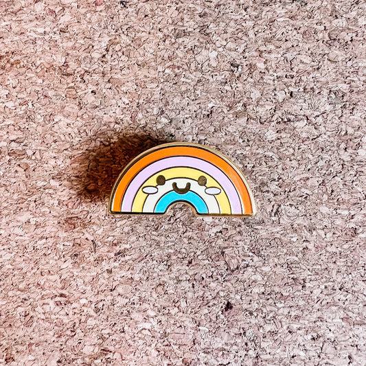 Happy Rainbow Enamel Pin