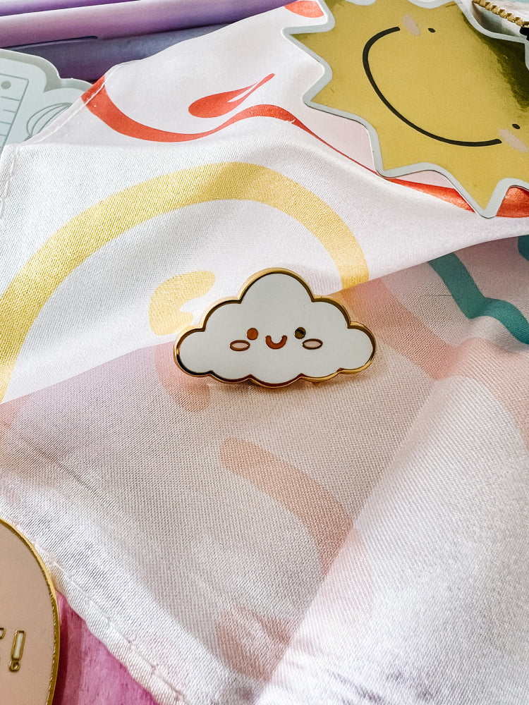 Happy Cloud Enamel Pin