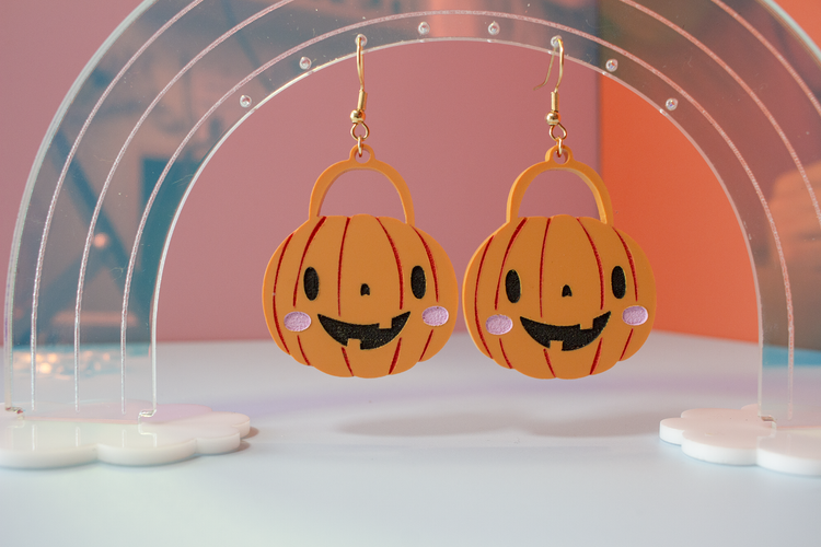 Pumpkin Head Earrings