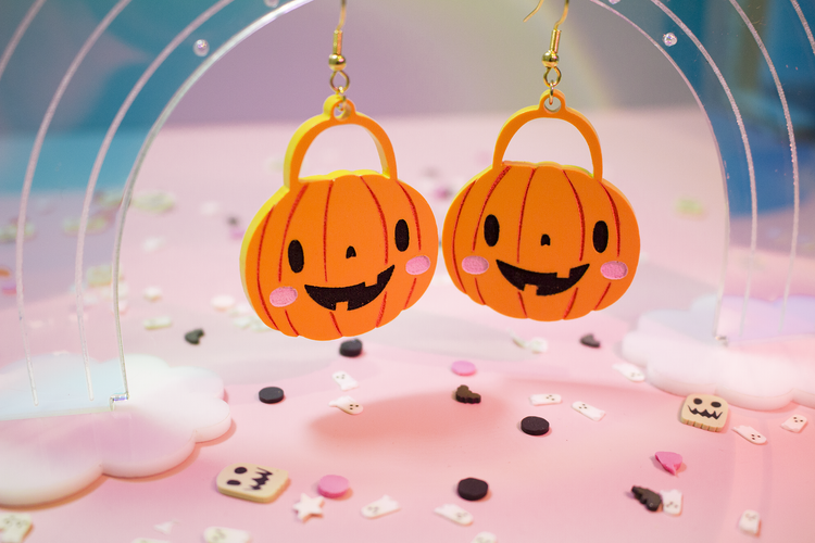 Pumpkin Head Earrings