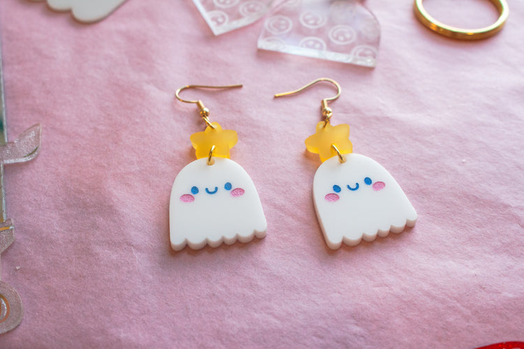 Starry Time Ghost Earrings