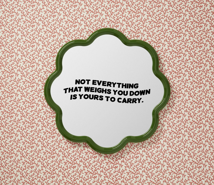 Not Everything That Weighs You Down Mirror Decal (Black, White, Purple)