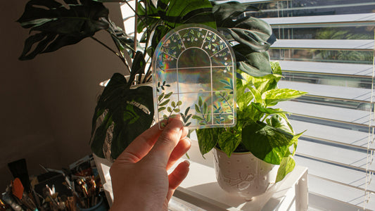 Plant Lover Rainbow Catcher Window Decal
