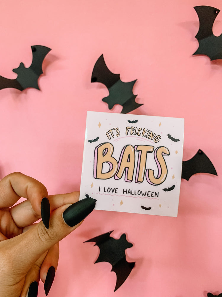 Its Frickin Bats I Love Halloween Sticker